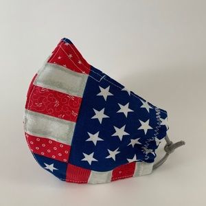 Fabric Cloth Face Cover Mask USA 🇺🇸 FLAG